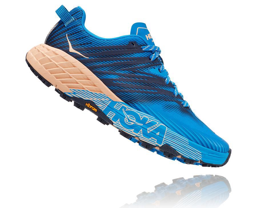 Hoka Australia One One Speedgoat 4 - Womens Trail Shoes Blue - NPCTB-5162